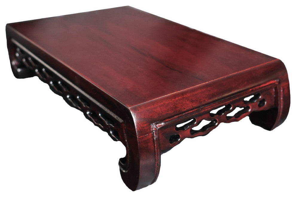 Rectangular Oriental Stand for Porcelains (12" L x 6" W x 2.5" H)