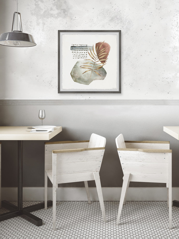 "Rock Ferns" Framed Painting Print, 32x32