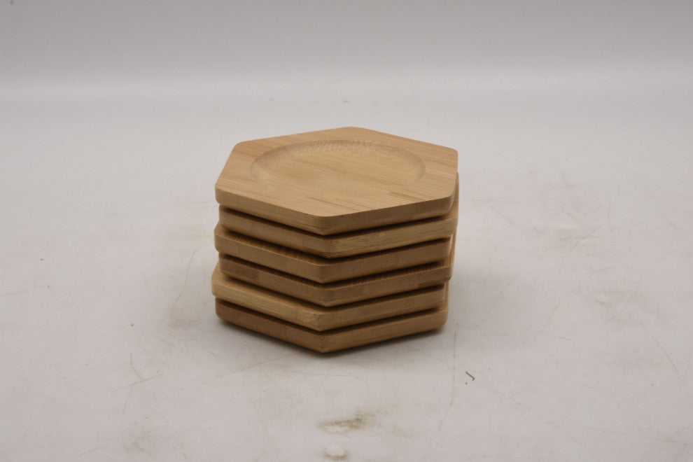 Heim Concept Hexagon Bamboo Coaster Set of 6Pcs/Set