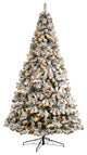 10' Flocked West Virginia Fir Artificial Christmas Tree, 800 Clear LED Lights
