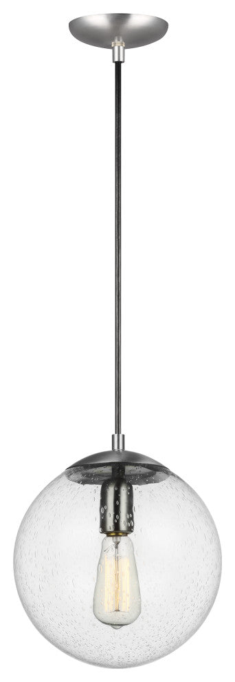 Leo 1-Light Pendant, Satin Aluminum