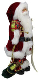 16" Standing Traditional Santa Holding a List of Names and Gift Bag