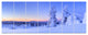 Sunset over Frozen Trees, Modern Landscape Canvas Art, 83"x32", 7 Panels