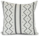 Mudcloth, Geometric Print Outdoor Pillow, Cream, 16" x 16"
