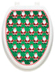 Santa Line Dancing Toilet Tattoos Seat Cover, Vinyl Lid Decal, Holiday Bathroom, Elongated