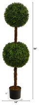 4.5' Boxwood Double Ball Topiary Artificial Tree, Indoor/Outdoor