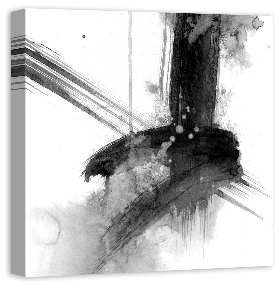 "Shades of Grey 2Abstract" Canvas Wall Art, 24x24