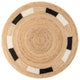 Porto Geometric Jute Circle Round Area Rug, 4' Round