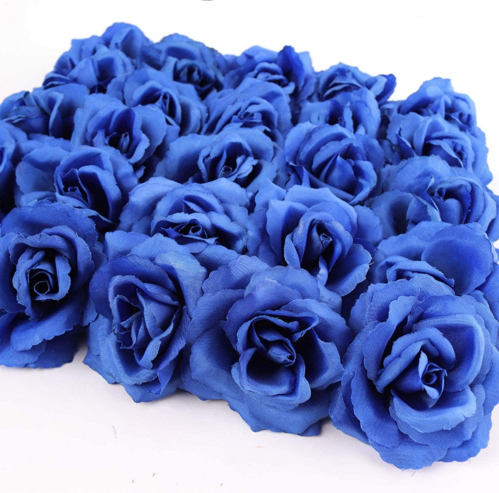 Exquisite Silk Rose Picks - Set of 50 - Romantic 8" Stems, Royal