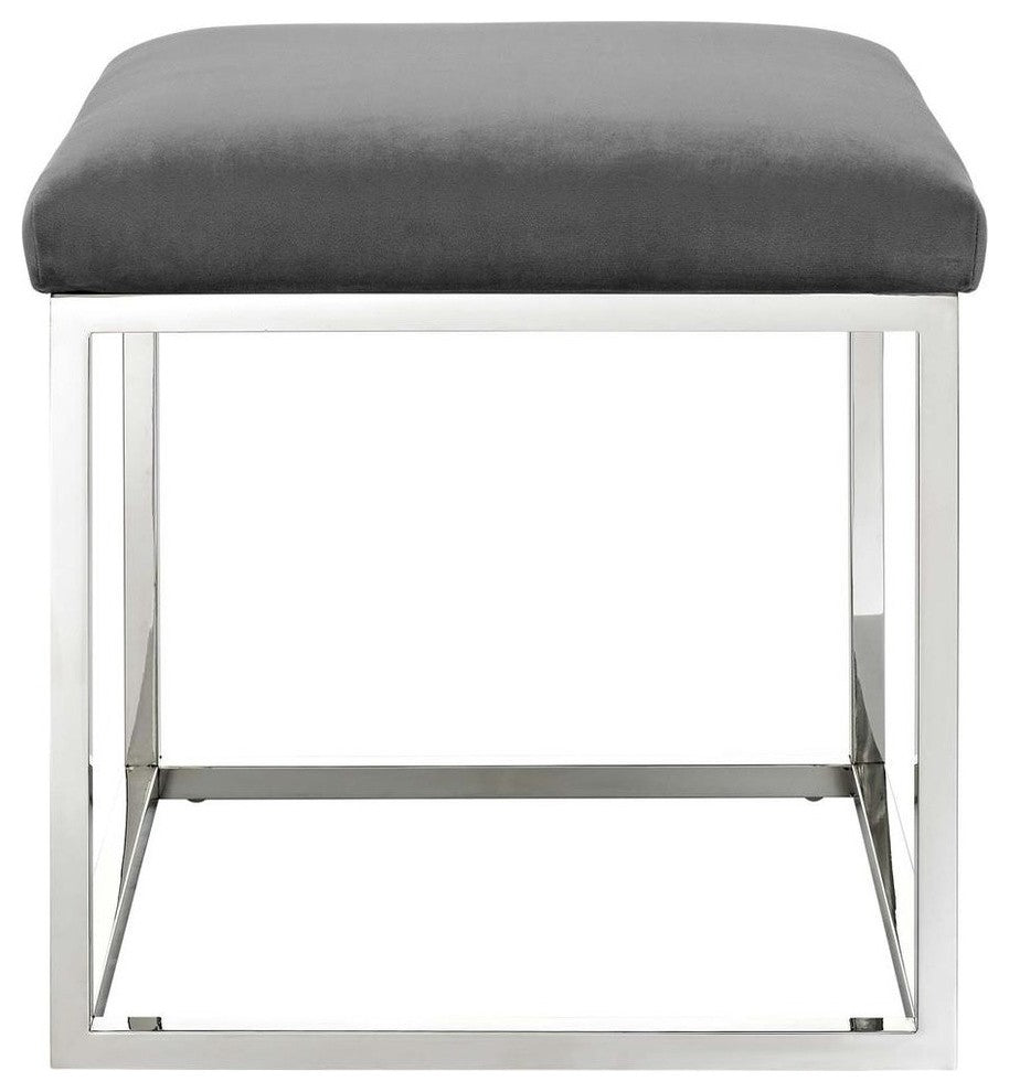 Gaze Ottoman, Silver Gray
