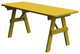 Pine Traditional Table, Canary Yellow, 4 Foot