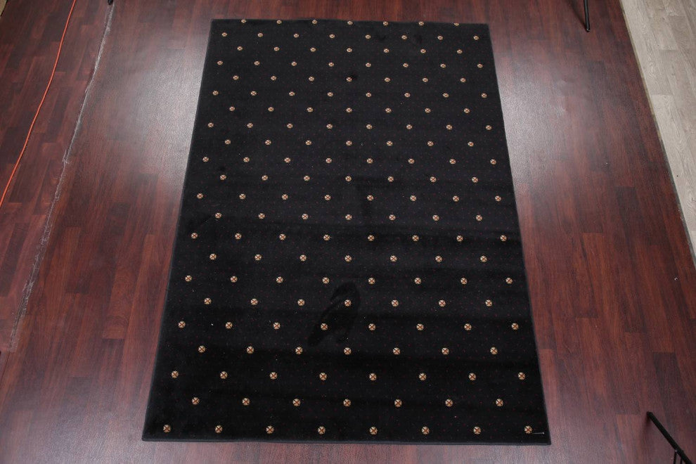 Modern Circles & Dots Area Rug Traditional Turkish Carpet , Black, 6x9