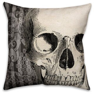 Spooky Skull 16"x16" Spun Poly Pillow