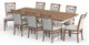 Extendable Trestle Table With 8 Upholstered Chairs