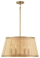 Savoy House 7-1771-6-200 Astoria 6-Light Pendant, Natural With Burnished Brass