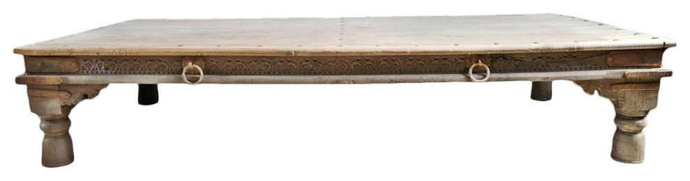 Consigned Vintage Teak Takhat Coffee Table 4