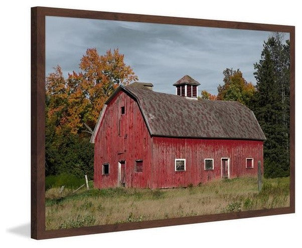 "Iconic Red" Framed Painting Print, 36"x24"