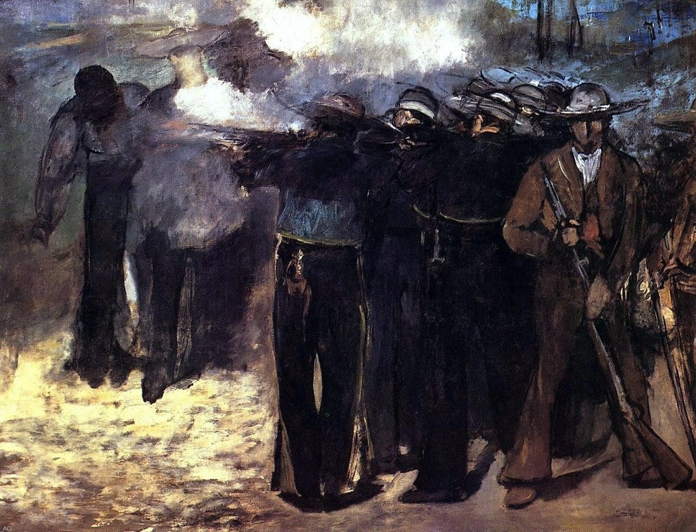 Edouard Manet The Exe. of the Emperor Maximilian Gallery Wrapped Canvas, 21"x28"