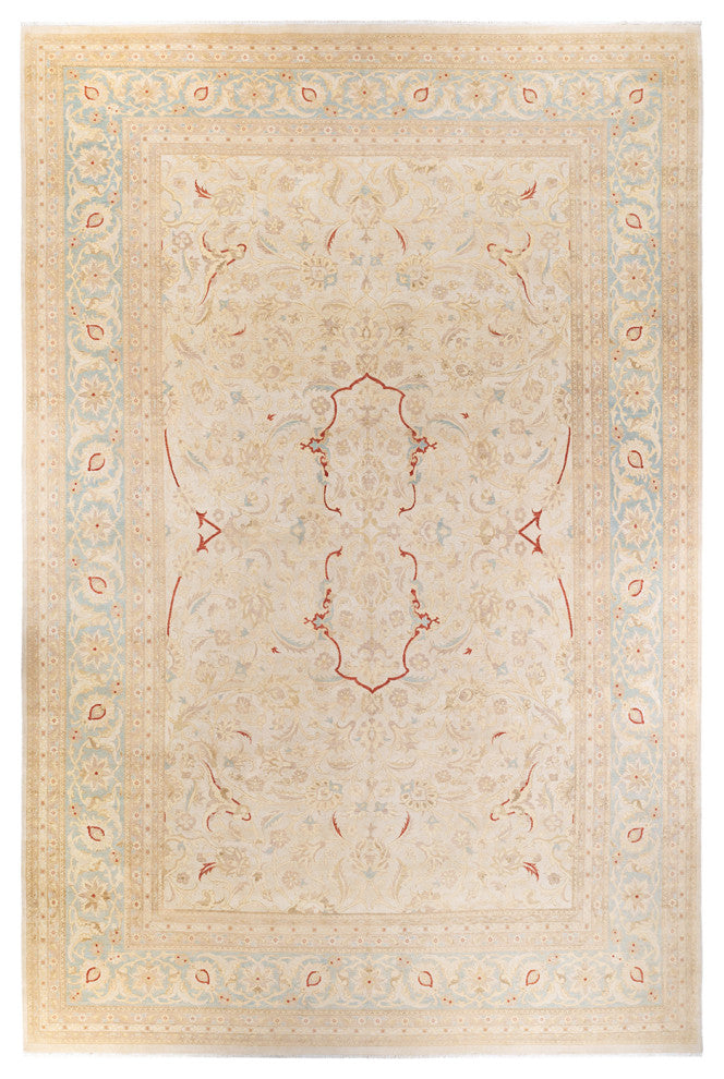Eclectic, One-of-a-Kind Hand-Knotted Area Rug  - Ivory, 12' 1" x 17' 10"
