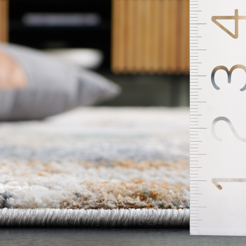 Safavieh Alenia Collection ALN109 Rug, Grey/Beige, 9'x 12'