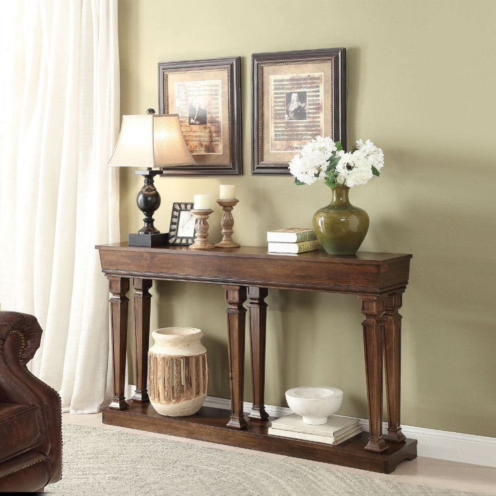 72 Inch Rectangular Console Table, Oak