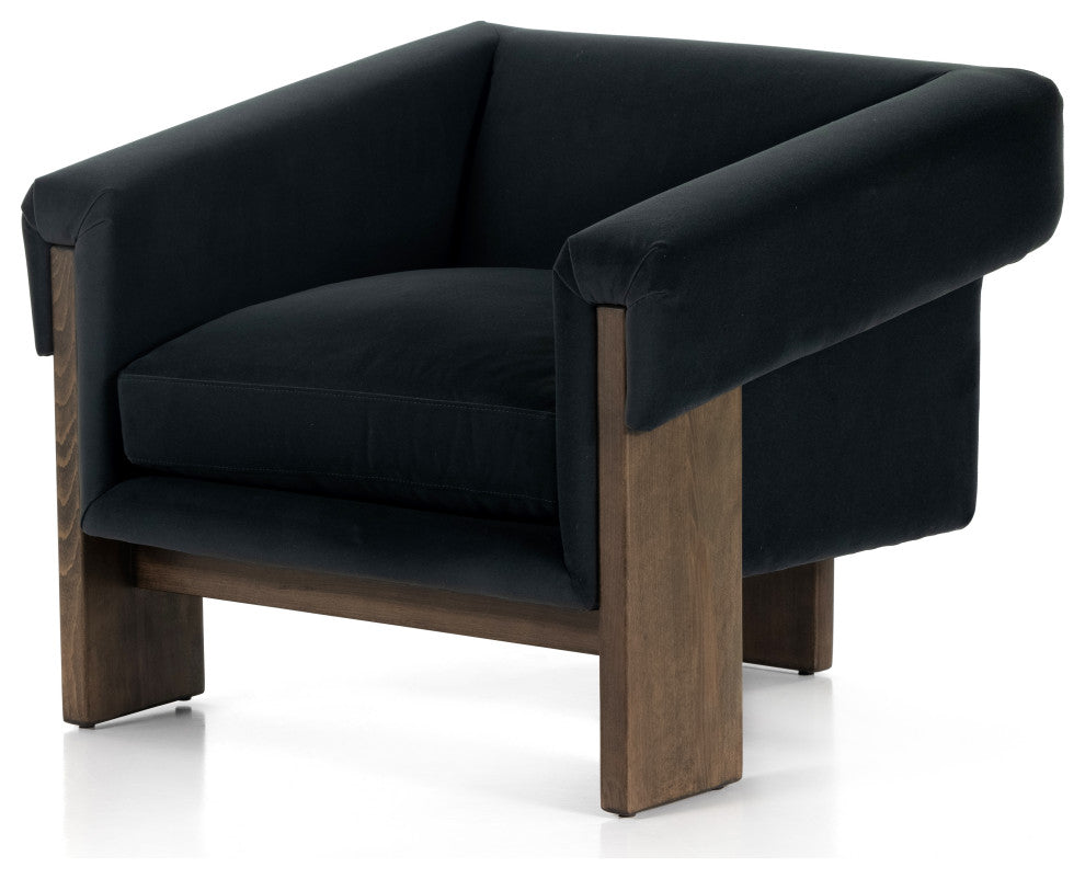 Cairo Chair-Modern Velvet Smoke