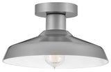 Hinkley Forge 12" Medium Outdoor Flush Mount Light, Antique Brushed Aluminum