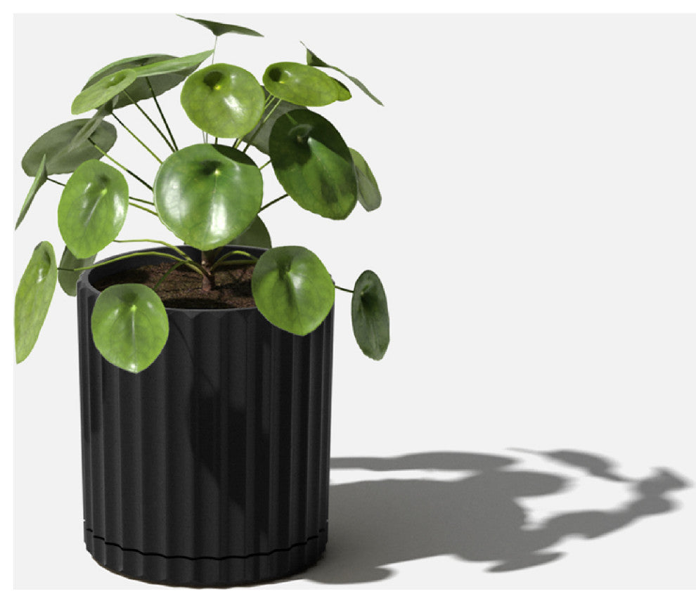 Veradek Demi Series Demi 6" Planter, Black, 6 Inch, 1 Pack