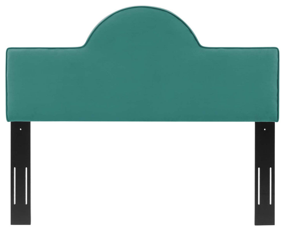 Headboard, Full Queen Size, Velvet, Teal Blue, Modern Contemporary, Bedroom