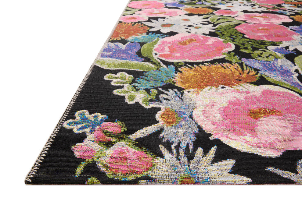 Loloi II Botanical Black/Multi 6'7"x9'4" Area Rug
