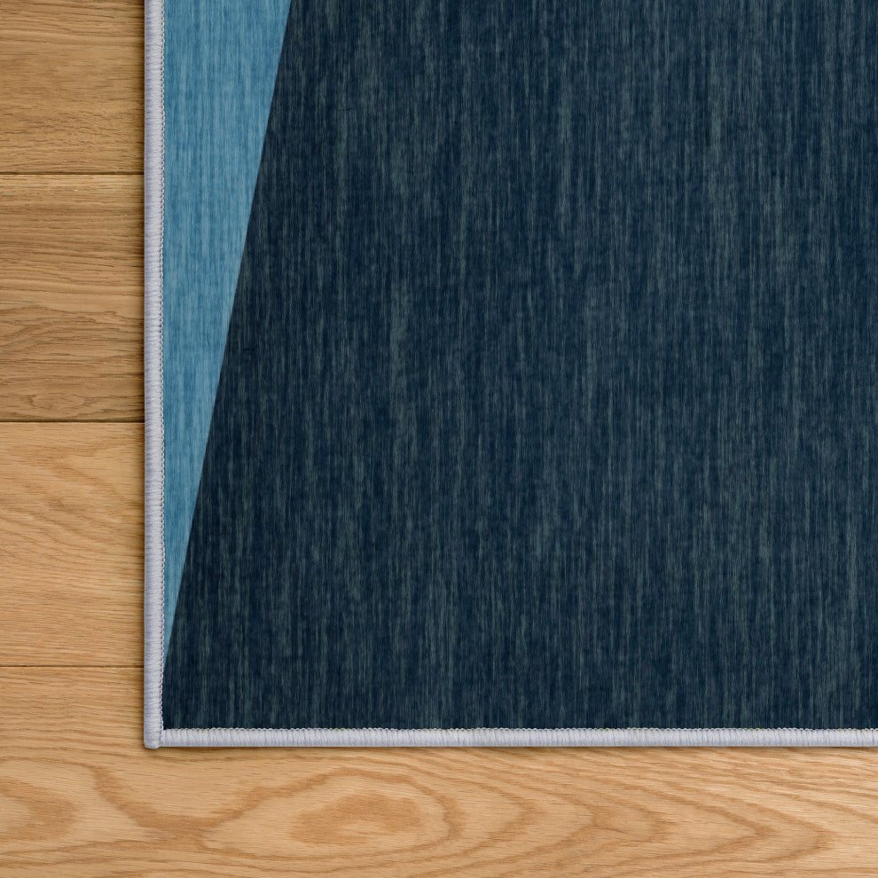 Melding forms I Geometric Art Area Rug, 7.5'x10.3'