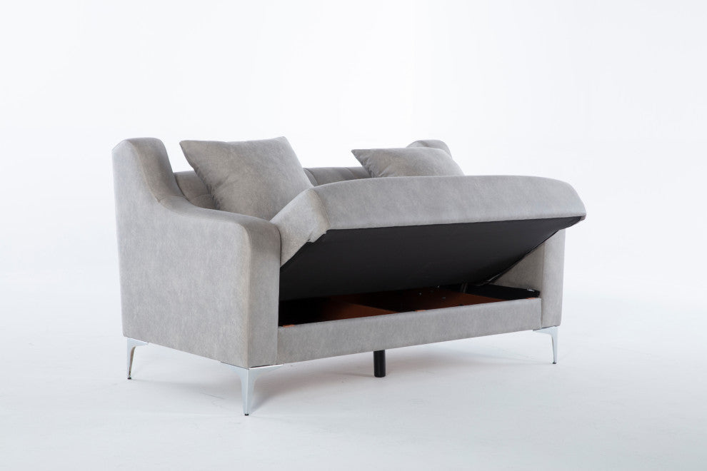 Livia Love Seat, Melson Gray