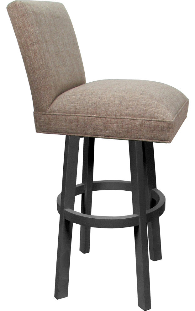 Swivel Wood Counter, Bar or Extra Tall Stool - Sommerville on Vivian Base, Basin Beige - Gray, 34"