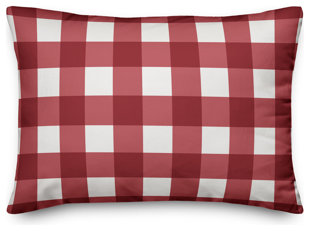 Red Buffalo Check 14x20 Lumbar Pillow