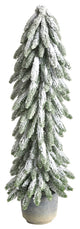 Nearly Natural T3368 33 Flocked Artificial Christmas Tree in Decorative Planter