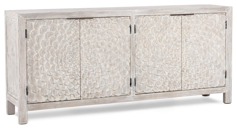 Astrid 4-Door Sideboard, Vintage Cream