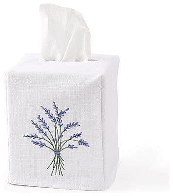Linen Tissue Box Cover, Heather