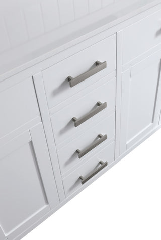 London 71-in White Bathroom Vanity Base Cabinet Without Top