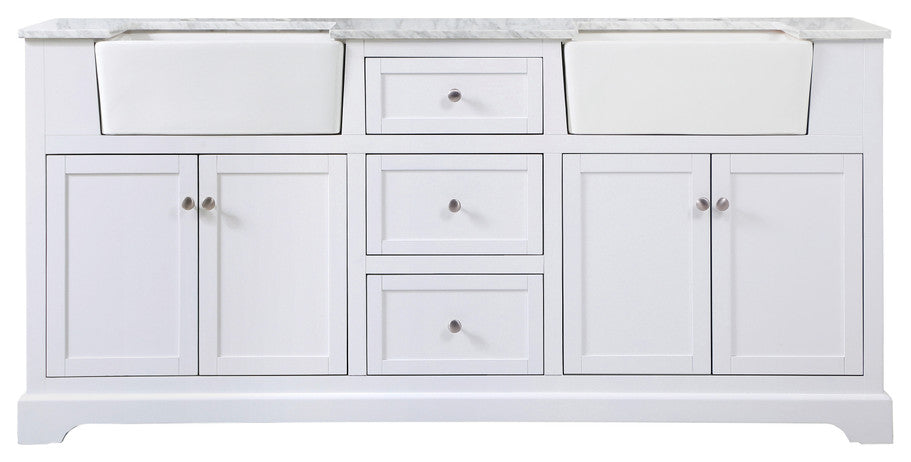 Home Living 22" Farmhouse White-Light Bathroom Vanity