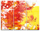 "Textured Red and Yellow Art" Glossy Metal Wall Art, 3 Panels, 36"x28"