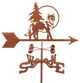 Wolf Weathervane With Deck Mount