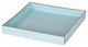 Benzara BM145836 Alluring Mimosa Square Tray, Powder Blue