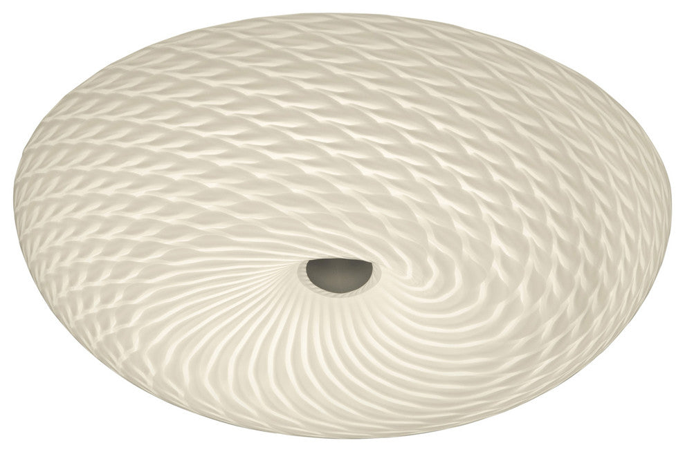 Swirled 2-Light Medium Flush Ceiling Light, French Feather