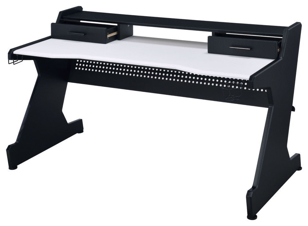 Acme Bigga Gaming Table Black and White Finish