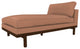 Cantor Leather Chaise, Finish: Pumpernickel, Leather: Peony