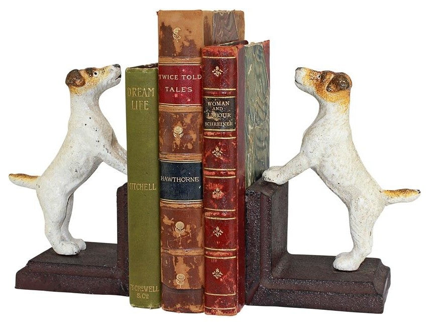 Jack Russell Terrier Iron Bookend Set