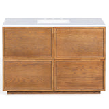 Safavieh Couture Zeus Vanity, Medium Oak/White, 48In