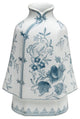 12" Cape-Shaped Blue and White Vase