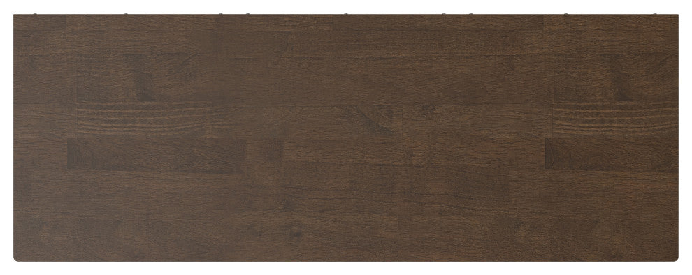 Harper SOLID HARDWOOD Low 6 Cube Storage With Drawers, Walnut Brown
