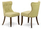 Set Of 2, Upholstered Chair, Distressed Jacobean Wooden Structure, Limelight